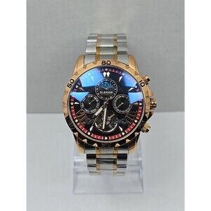 Glenaw Automatic Open Heart Two Tone Stainless Steel 45mm 3ATM Watch Day Date WR